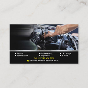 Visite Modèle de carte professionnelle de réparation auto