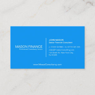 Visite Modèle personnalisable bleu simple de carte de