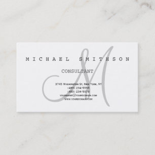 Visite Monogramme Moderne Simple Consultant Carte de visi