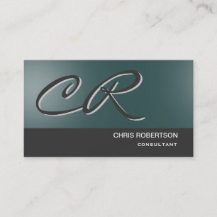 Visite Monogramme Unique Classy Consultant Carte de visit