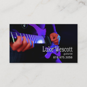 Visite Musicien de guitariste pour la carte d'industrie