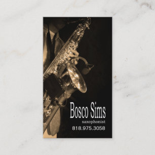 Visite Musicien de saxophoniste pour la carte d'industrie