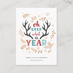 Visite Noël 2021 Oh Deer Quelle Année Carte De Vacances