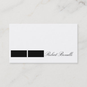 Visite Noir Blanc Plain Moderne Consultant Carte de visit