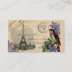 Visite Oiseau de carte postale de Paris sur le carte de