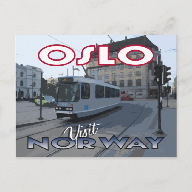 Visite... Oslo, Norvège - carte postale (Devant)