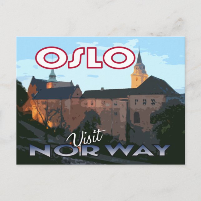Visite... Oslo, Norvège - carte postale (Devant)