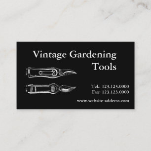 Visite Outils de jardinage vintages Pruners B Carte de vi