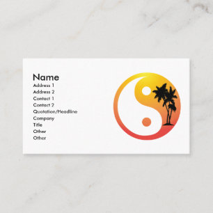 Visite Palmiers au coucher du soleil Yin Yang Carte de vi