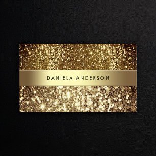 Visite Parties scintillant en bronze or glamour Carte de