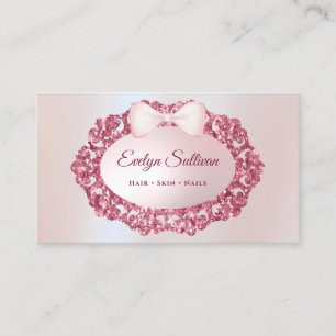 Visite Parties scintillant vintage cadre faux carte de vi