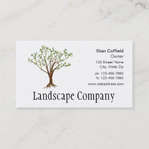 Visite Paysage ou carte d'entreprise de services d'arbre