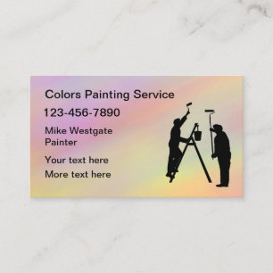 Visite Peintre Maison Professionnel Nouveau Carte de visi