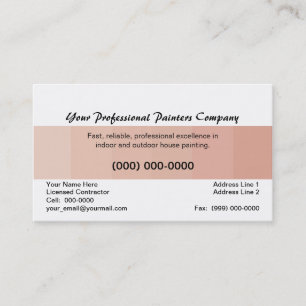 Visite Peintre professionnel de Chambre, carte beige de