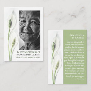 Visite Photo Élégante, Fleurs Lily, Carte de prière