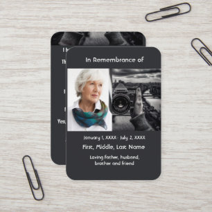 Visite Photographe de carte de poche Memorial