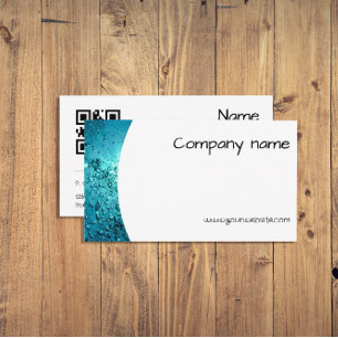 Visite Photos minimalistes de l'eau de mer QR Carte de vi