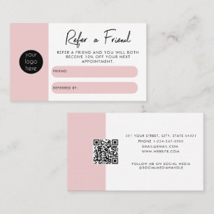 Visite Pink Business Référer Une Carte De Fidélité À Un A