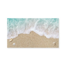 Plage Waves Sandy Toits Salty Baisers Carte de vis