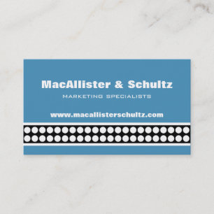 Visite Points modernes Carte de visite, Bleu clair