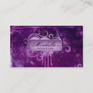 Visite Pourpre de spa de salon de fleur de carte de