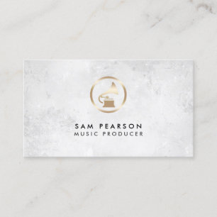 Visite Producteur de musique Gold Gramophone Carte de vis