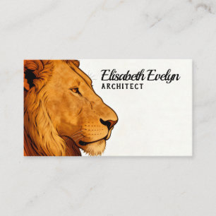 Visite Profil de Lion Élégant – Conception de Carte de Vi