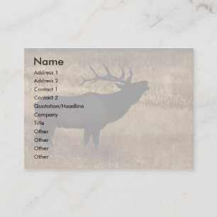 Visite profil ou carte de visite, bugle d'élans