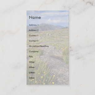 Visite profil ou carte de visite, paysage