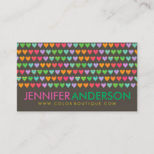 Visite Rainbow Love Hearve Amusants Colorful Carte de pro