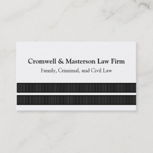 Visite Rayures lisses simples carte de visite, noir