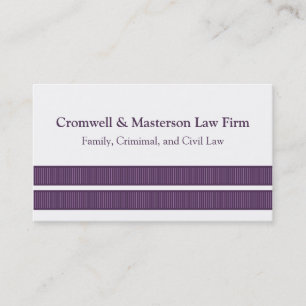 Visite Rayures lisses simples carte de visite, pourpre