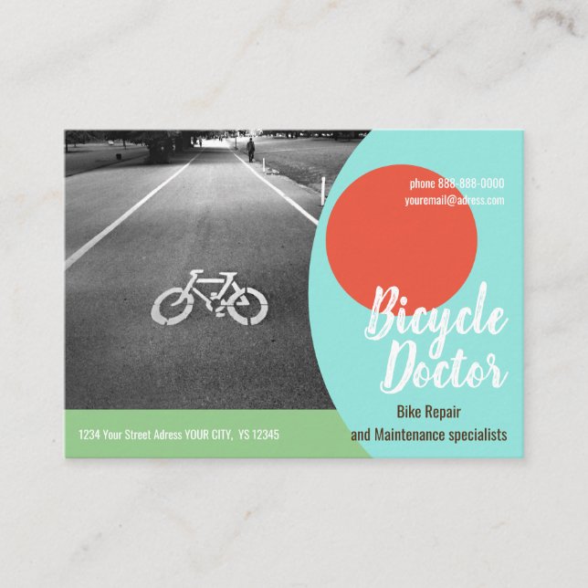 Visite RÉPARATION DE BICYCLETTES Puissance, Carte de visi (Devant)