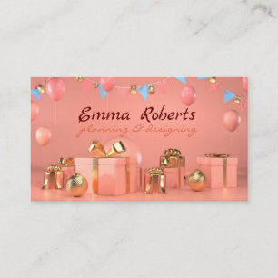 Visite Rose Ballons Planification et conception Carte de