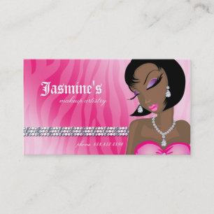 Visite Rose de zèbre d'Afro-américain de carte de visit