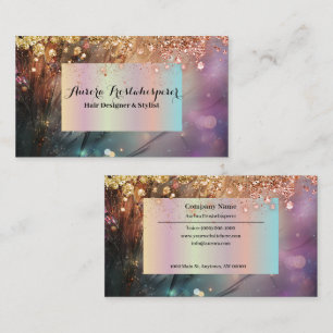 Visite Rose foncé Ulrica Parties scintillant Carte de vis