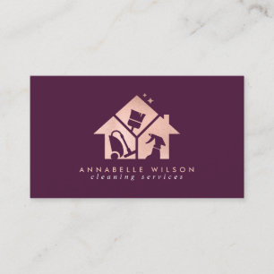 Visite Rose Gold House Services de nettoyage Carte de vis