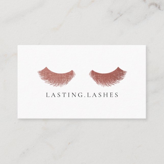 Visite Rose Luxury Eyelash Extension Beauté Carte de visi (Devant)