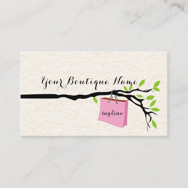 Visite sac de courses, boutique     l design carte de (Devant)