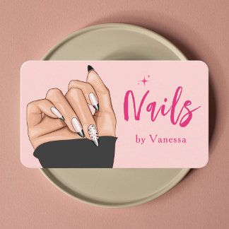 Visite Salon Artiste de Clou Rose Blush Code Qr Carte de