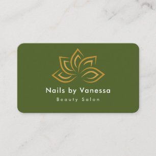 Visite Salon de beauté à ongles Qr Code Moss Carte de vis
