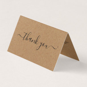 Visite Script simple rustique, Carte de remerciements Log