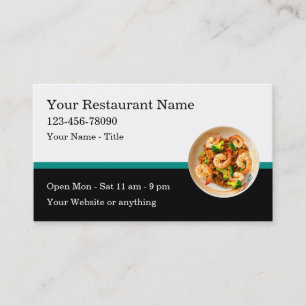 Visite Seood Chinese Restaurant Modèle de carte d'affair