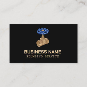 Visite Service d'aqueduc avec logo de valve Carte de visi