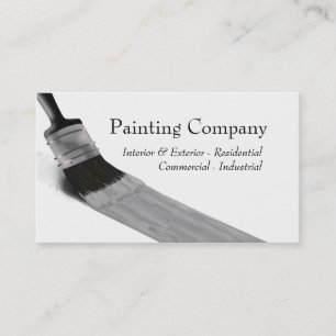 Visite Service de Peinture Société Brush Grey Carte de vi