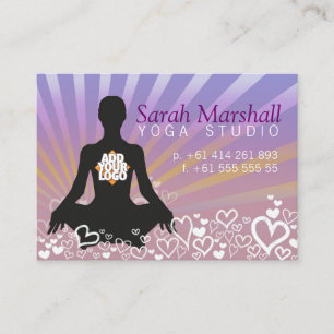 Visite Silhouette de yoga de Sunrays avec le carte de