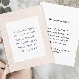 Visite Simple Beige Moderne Minimaliste Carte de réductio