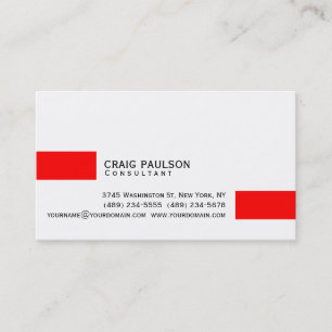 Visite Simple tendance mignon rouge noir blanc Carte de v