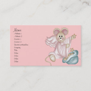 Visite Souris d'ange avec un sac d'étoiles Carte de visit