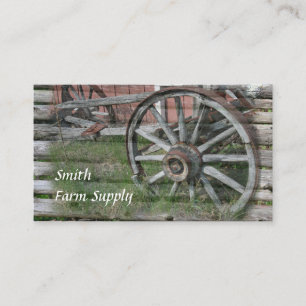 Visite Style occidental Rustique Wagon Wheel Carte de vis